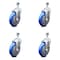 Service Caster 5 Inch Blue Polyurethane Wheel Swivel 12mm Threaded Stem Caster Set SCC SCC-TS20S514-PPUB-BLUE-M1215-4 - alternate 1